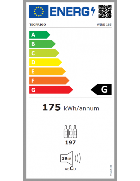 Bodega de vino - Multitemperatura +8°+22°C / +°+22°C - Cm 60 x 67 x 186 h
