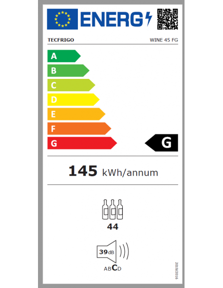 Wine exhibitor - Double temperature: +°+10°C / +10°+18°C - Cm 59,5 x 57,3 x 82/89.5 h