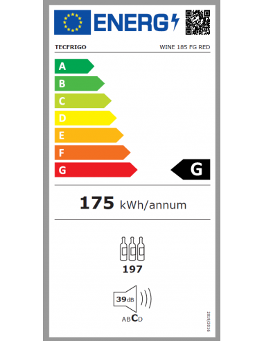 Espositore vini - Temperatura +15 +22°C - Cm...