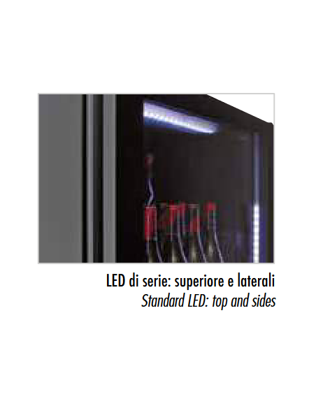 Wine exhibitor - Temperature +15 +22°C - Cm 59.5 x 63 x 186 h