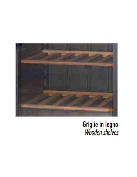 Wine exhibitor - Temperature +15 +22°C - Cm 59.5 x 63 x 186 h