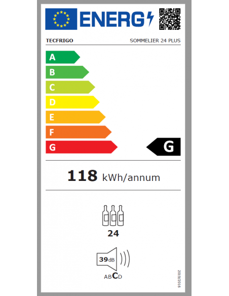 Espositore vino - Incasso - Temperatura +5°+20°C - Cm 59,2 x 55,9 x 45,5 h