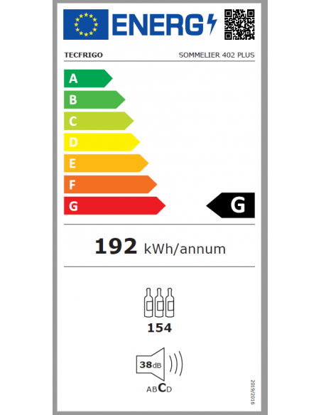 Espositore per vini - Temperatura +10°+20°C  / +5°+12°C - Cm 59,5 x 71 x 172 h