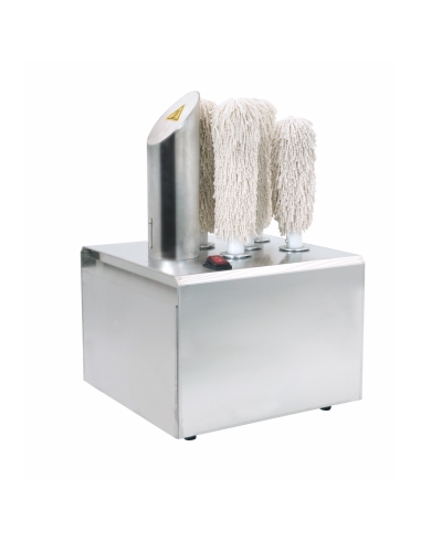 Drying glasses - No. 5 rotating brushes - Stainless steel structure - Power W 1200 - Cm 33.5 x 33.5 x 50 h
