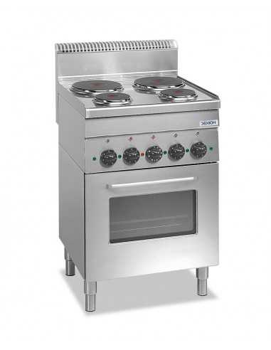 Cucina elettrica - N.4 piastre - Forno elettrico - Cm 60 x 60 x 85 h