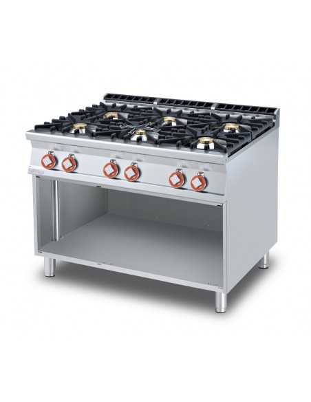 40cm Bain Marie, 18L Gas Fryer, 40L Pasta Cooker, 6-Burner Gas Range