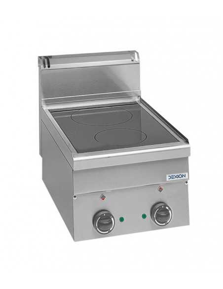 Professional glass-ceramic stove with 2 cooking zones - Power 1xkW 1.8 + 1xkW 2.5 - Cm 40 x 60 x 27 h