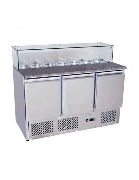 Complete Kebab Kit with Refrigerated Saladette, Electric Gyros, Fry Top and Double Fryer