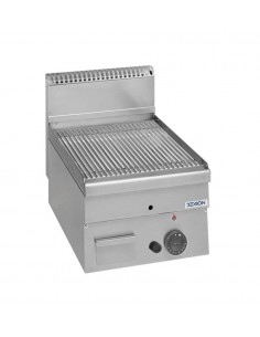 Fry top de gas profesional con placa de acero acanalada -...