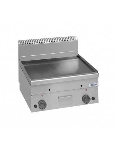 Professional gas fry top with smooth steel...
