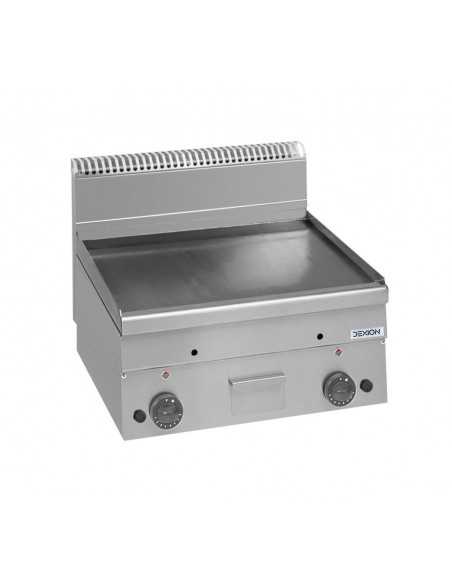 Professional gas fry top with smooth steel plate - Power kW 10.2 - Cm 60 x 60 x 27 h