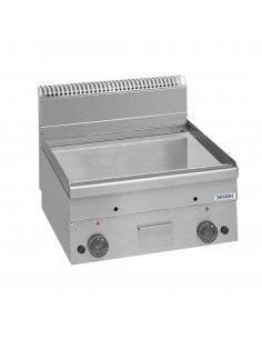 Fry top de gas profesional con placa cromada lisa -...