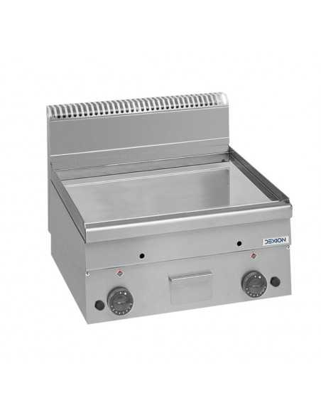Professional gas fry top with smooth chrome plate - Power kW 10.2 - Cm 60 x 60 x 27 h