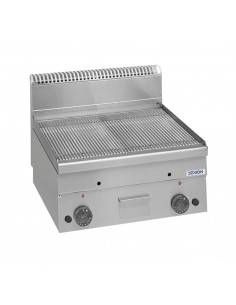 Professional gas fry top with steel grooved plate - Power...