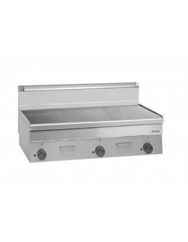 Fry top a gas - Piastra liscia acciaio - Cm 100 x 60 x 27 h