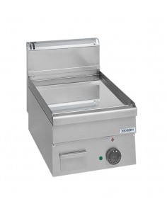 Fry top elettrico - Piastra liscia cromata - Cm 40 x 60 x...