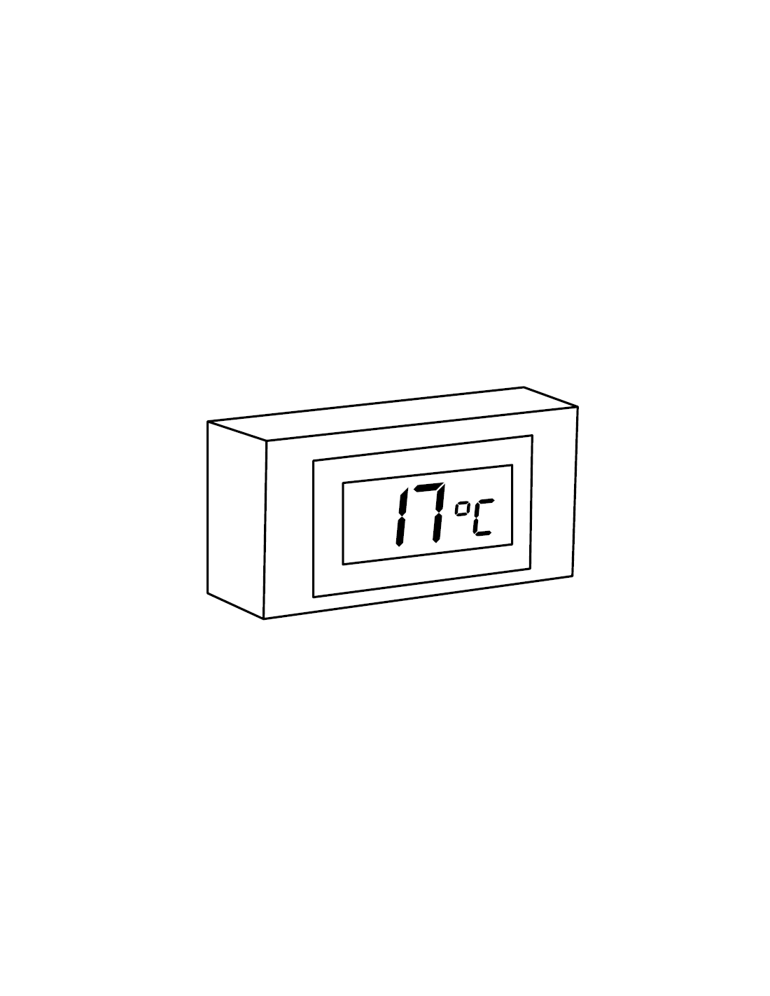 Termómetro digital para estantes de madera