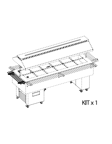 Stainless steel plate holder short tube 75 cm