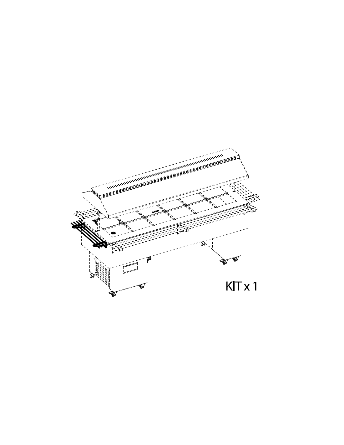 Soporte de placa de acero inoxidable con tubo 75 cm