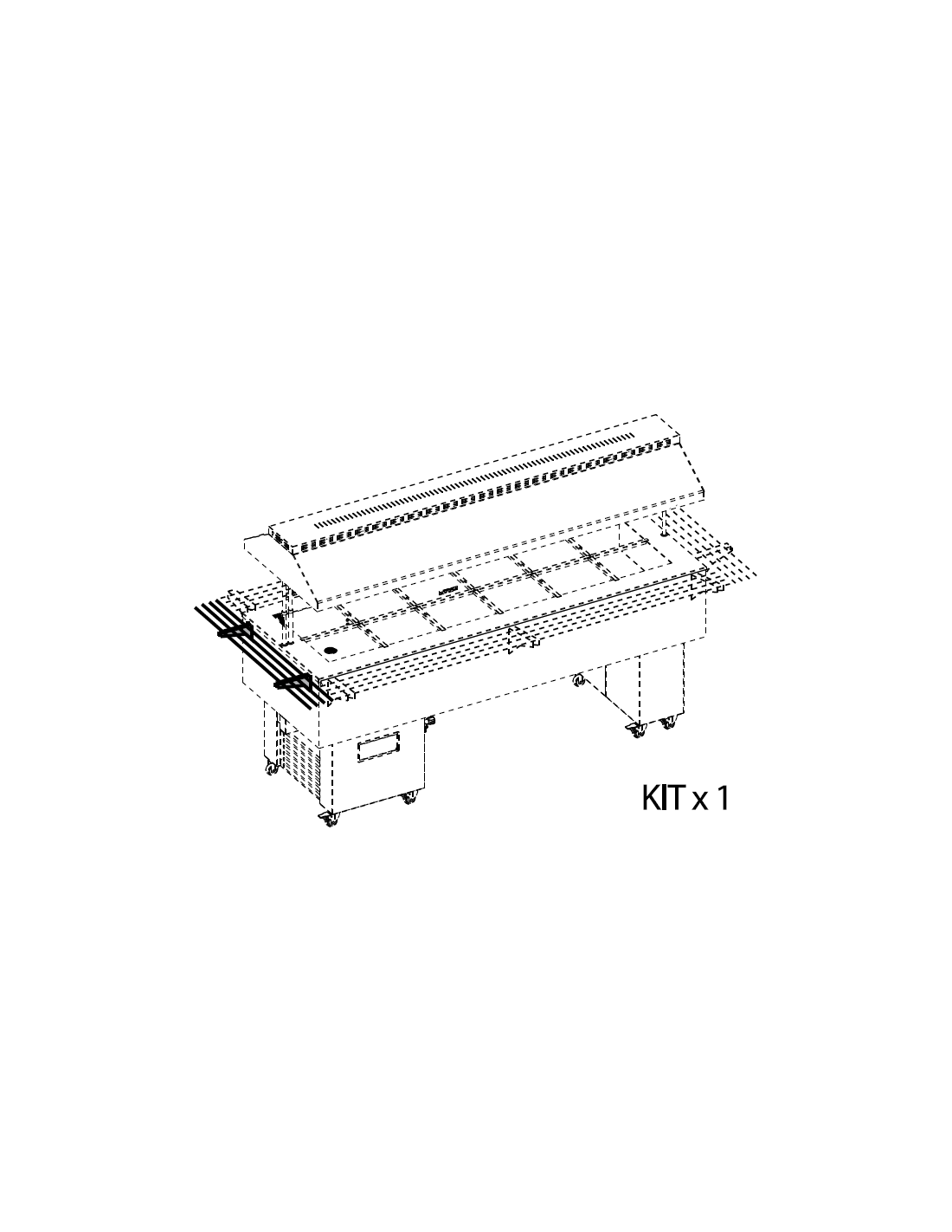 Soporte de placa de acero inoxidable 124 cm