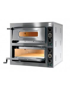 Horno de pizza eléctrico para 4+4 pizzas - cm 90 x 78,5 x 75 h