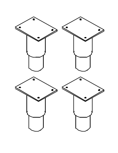 Adjustable foot kit GN
