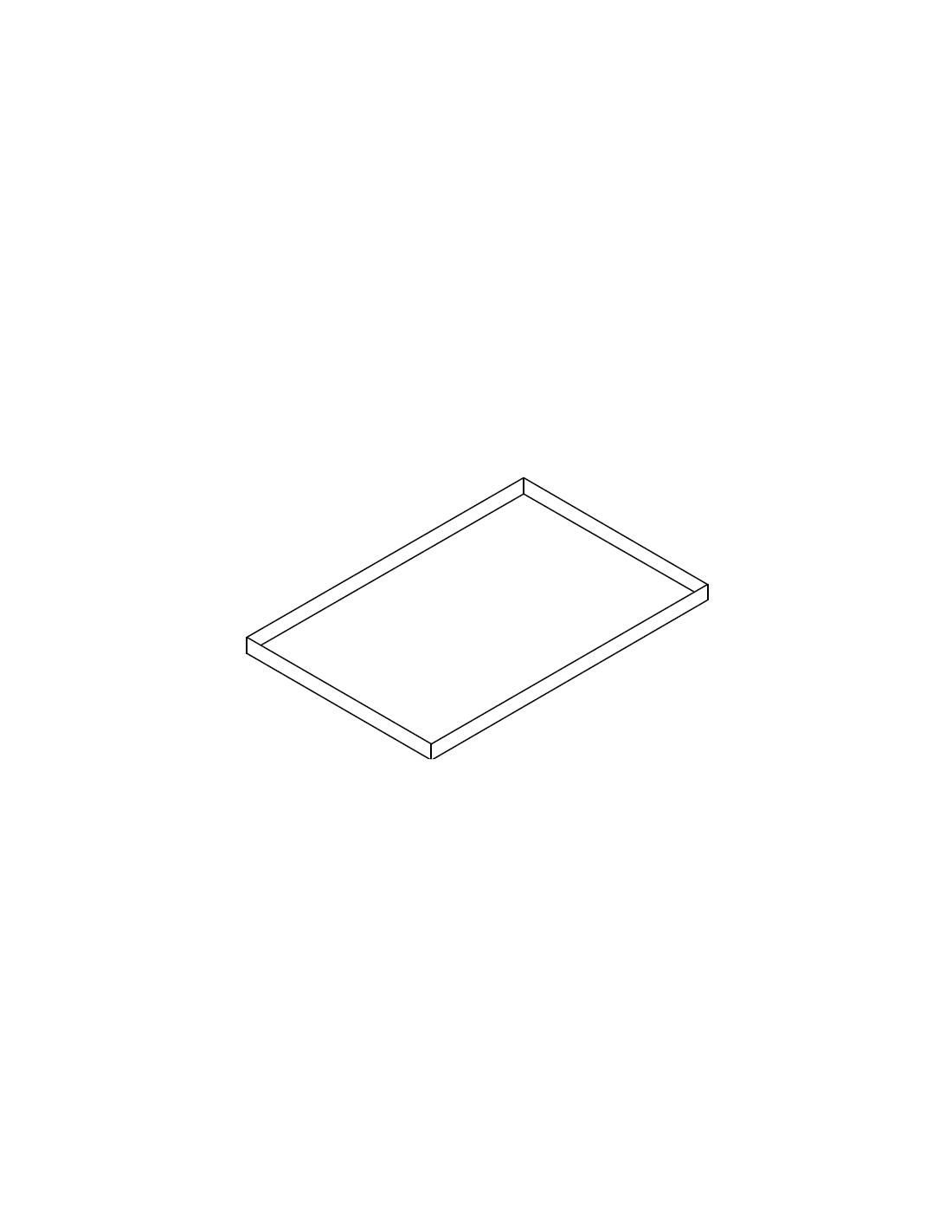 Teglia in alluminio 60 x 40 x 2h