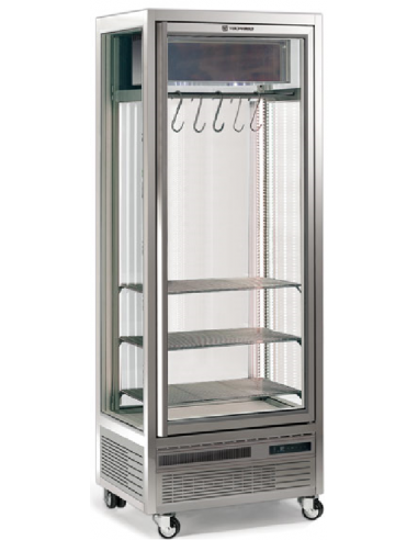 Refrigerated meat - With shelves and hooker - Temperature +1/+2°C - Ventilated - cm 73 x 62.5 x 201.5h