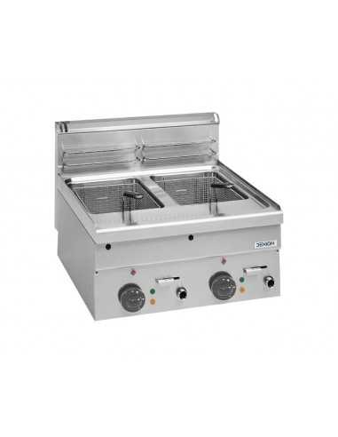 Electric fryer - Capacity liters 10 +10 - Cm 90 x 60 x 27