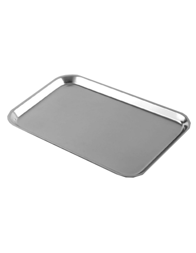 Tray - Stainless steel - Rectangular - cm 26.5 x 19.5 x 2 h