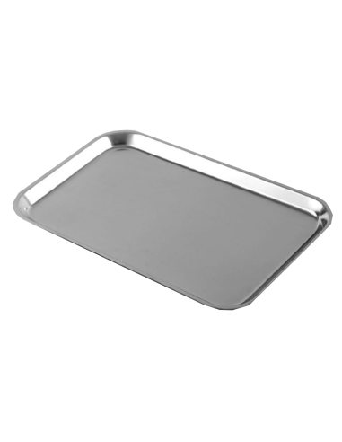 Vassoio - Acciaio inox - Rettangolare - cm 31.5 x 23.5 x 2 h