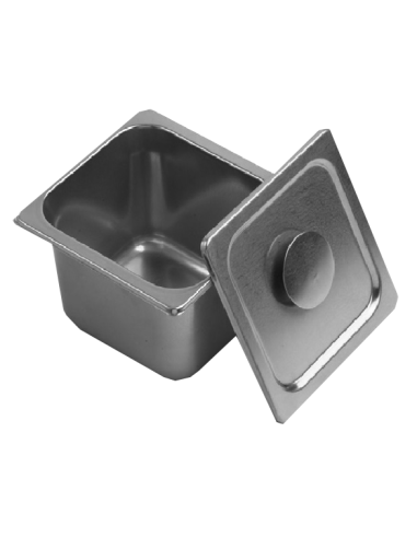 Contenitore - Acciaio inox - Capacità 2.5 lt - cm 16.5 x 16.5 x 12 h