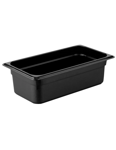 Container for ice cream - Black polycarbonate - Dimensions cm 36 x 16.5 x 12 h