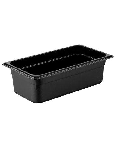 Contenedor de crema de hielo - Policarbonato negro - Dimensiones cm 36 x 16.5 x 12 h