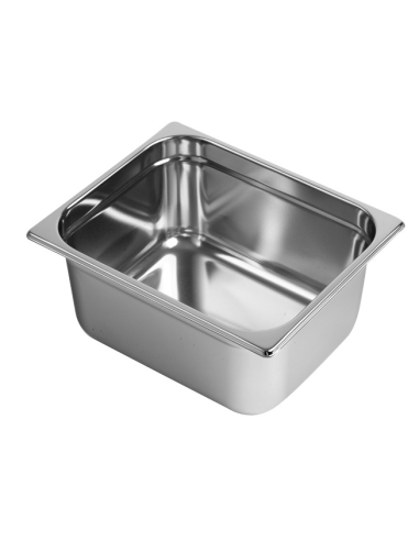 Container - Acciaio inox AISI 304 - Gastronorm 1/2 - Capacity 1 lt - Size cm 32.5 x 26.5 x 2 h