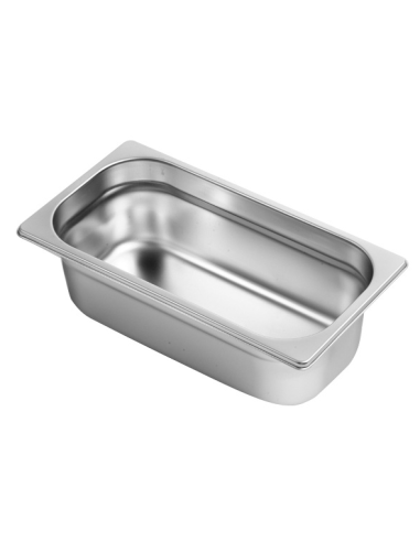 Container - Acciaio inox AISI 304 - Gastronorm 1/3 - Capacity 2.4 lt - Size cm 32.5 x 17.6 x 6.5 h