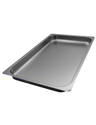 Teglia - Bordo piano - Acciaio inox - Gastronorm 1/1 - cm 53 x 32.5 x 2 h