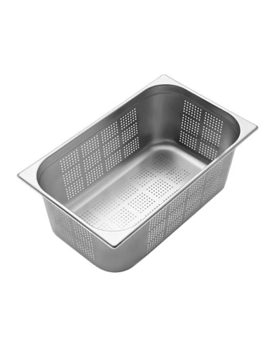 Container - Acciaio inox AISI 304 - Forato - Gastronorm 1/1 - Dimensions cm 53 x 32.5 x 2 h