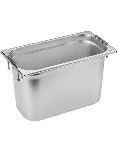 Container - Stainless steel - Retractable handles - Gastronorm 1/3