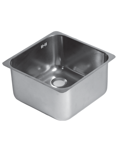 Fregadero cuadrado - A soldadura - Acciaio inox AISI 304 - Dimensiones cm 33 x 33 x 20 h