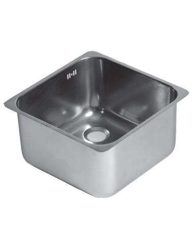 Square sink - A weld - Acciaio inox AISI 304 - Dimensions cm 33 x 33 x 20 h