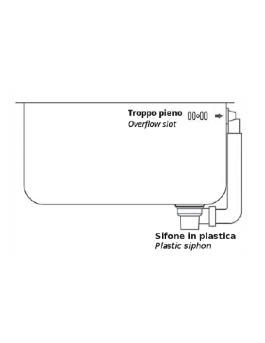 Square sink - A weld - Acciaio inox AISI 304 -...