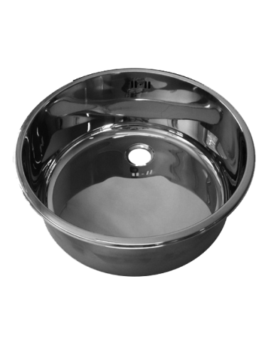 Fregadero redondo - Recesado - Acciaio inox AISI 304 - Dimensiones cm 26 Ø x 18 h