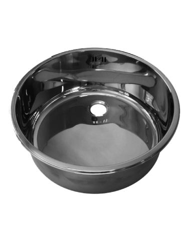 Round sink - Recessed - Acciaio inox AISI 304 - Dimensions cm 26 Ø x 18 h