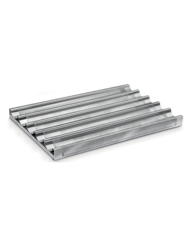 Marco de aluminio Drilled - Con traversina - 5 canales - cm 60 x 40 x 2 h