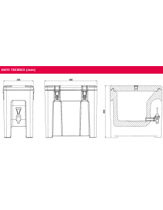 Contenitore isotermico - Bevande 10 lt - Da –30°C a +85°C... 2