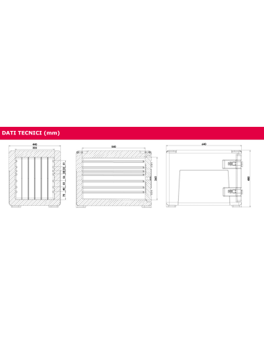 Isothermal container - Capacity 63 lt - 30° C...