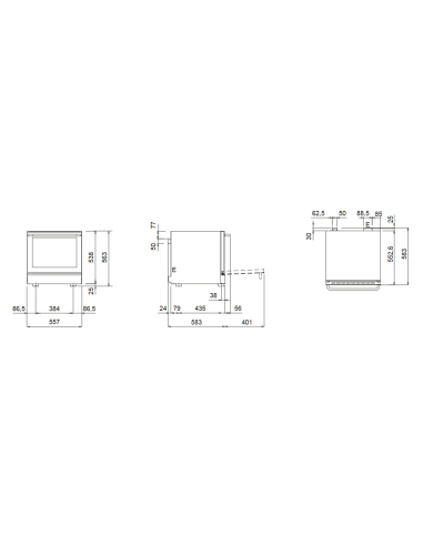 Forno elettrico - N. 4 x GN 2/3 - Cm 55.7 x 64...