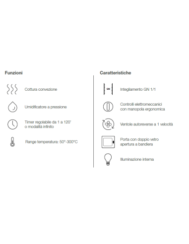 Electric oven - N. 4 x GN 1/1 - cm 82.5 x 75.2...