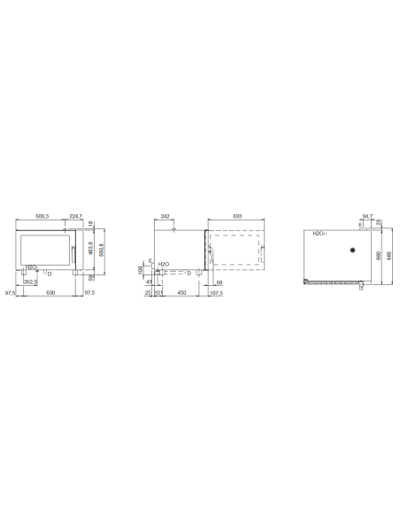 Electric oven - N. 4 x GN 1/1 - cm 82.5 x 75.2 x 56.1h